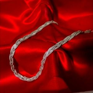 .925 Sterling Silver 18" Braided Chain 10.18grams